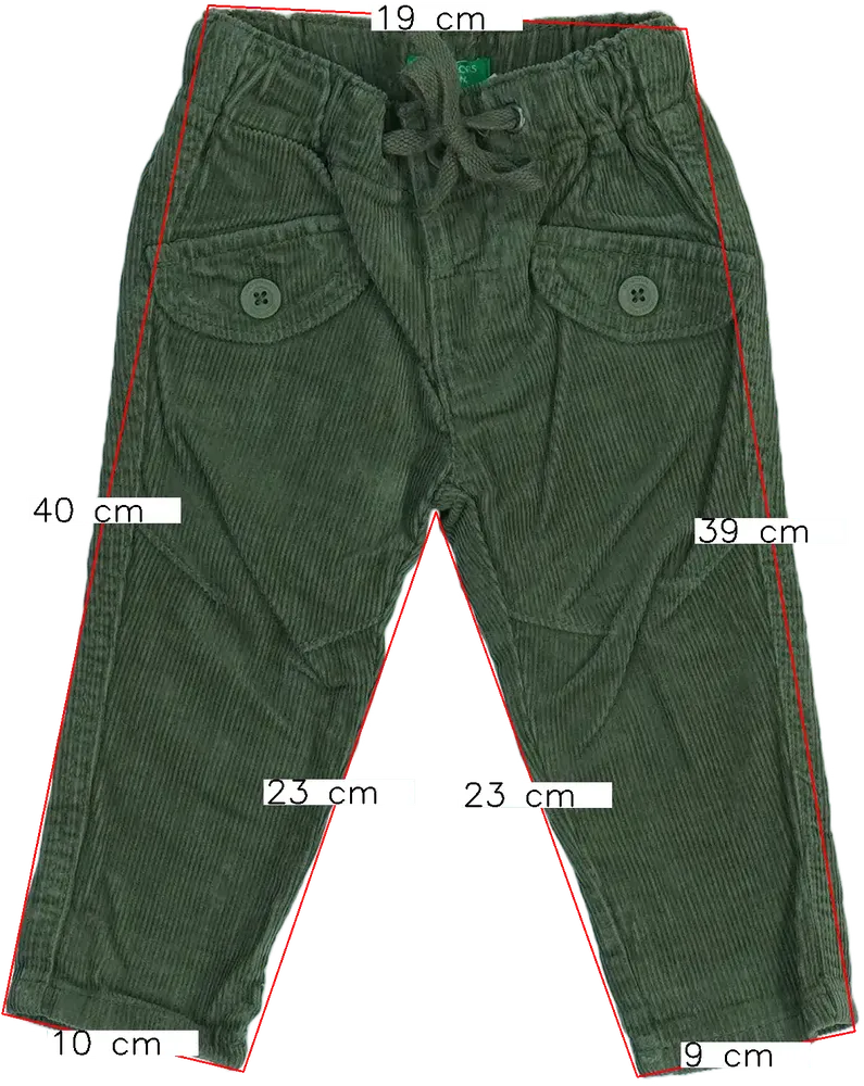 Zöld Benetton Hosszúnadrág EU 74 / UK 6-9 hónap / US 6-9 hónap