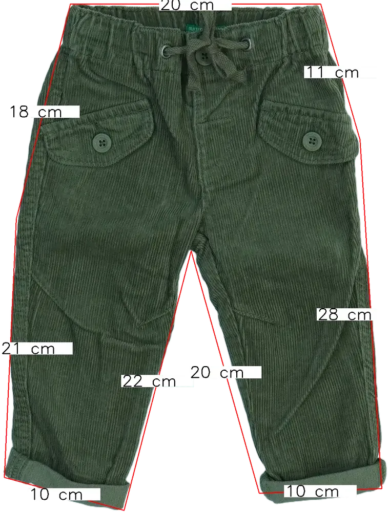 Zöld Benetton Hosszúnadrág EU 80 / UK 9-12 hónap / US 12 hónap