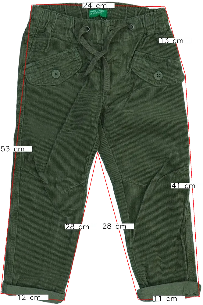 Zöld Benetton Hosszúnadrág EU 98 / UK 3 év / US 3T