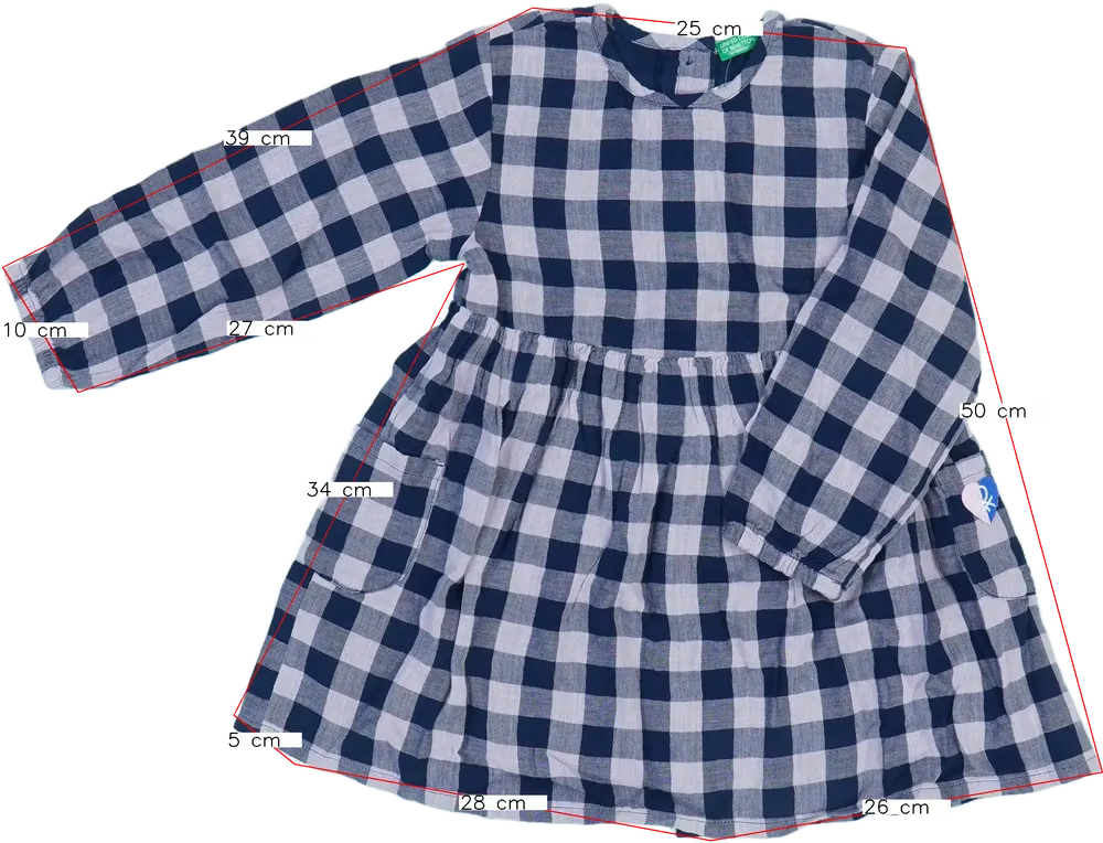 Rózsaszín Benetton Ruha EU 104 / UK 4 év / US 4T/XS