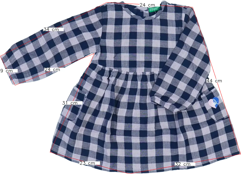 Rózsaszín Benetton Ruha EU 86 / UK 12-18 hónap / US 18 hónap