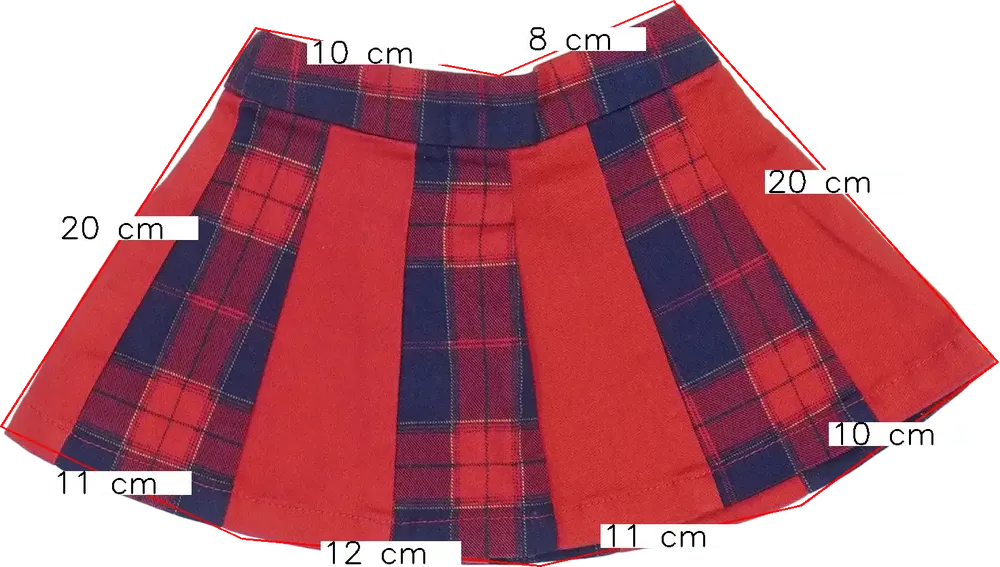 Piros Benetton Szoknya EU 68 / UK 3-6 hónap / US 3-6 hónap