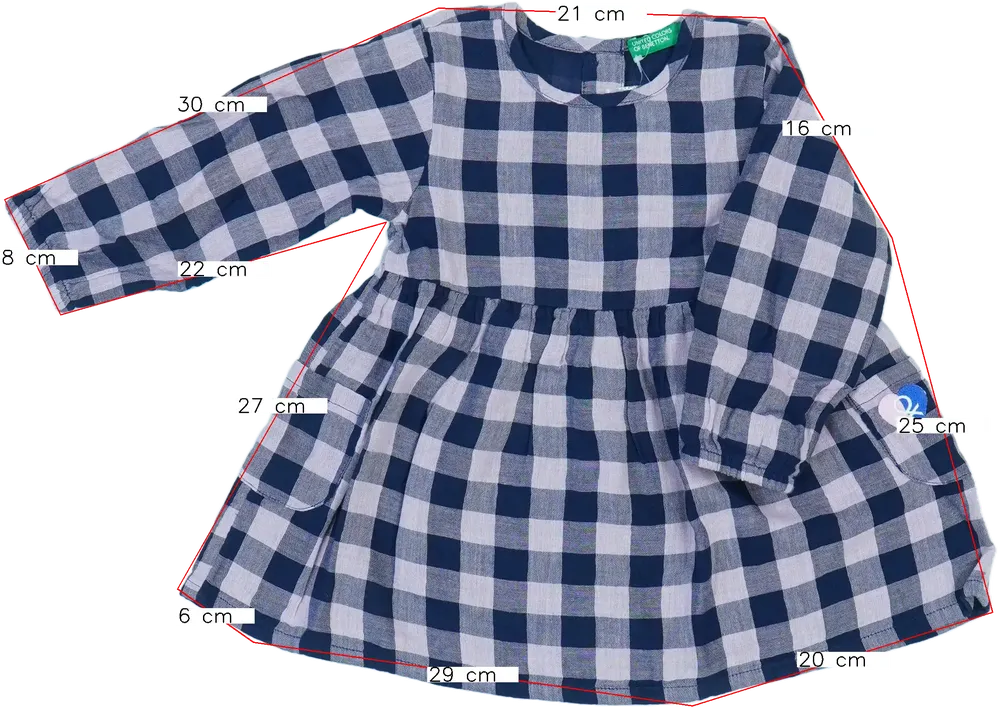 Rózsaszín Benetton Ruha EU 86 / UK 12-18 hónap / US 18 hónap