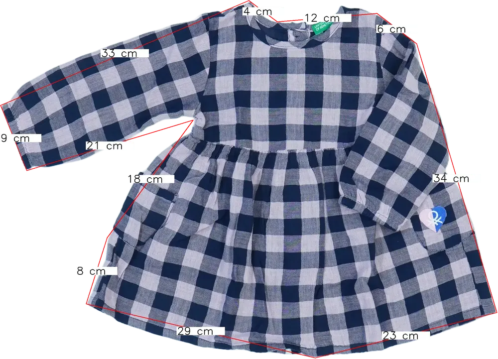 Rózsaszín Benetton Ruha EU 80 / UK 9-12 hónap / US 12 hónap