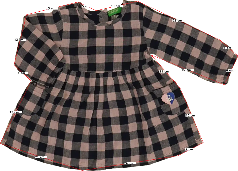 Rózsaszín Benetton Ruha EU 68 / UK 3-6 hónap / US 3-6 hónap