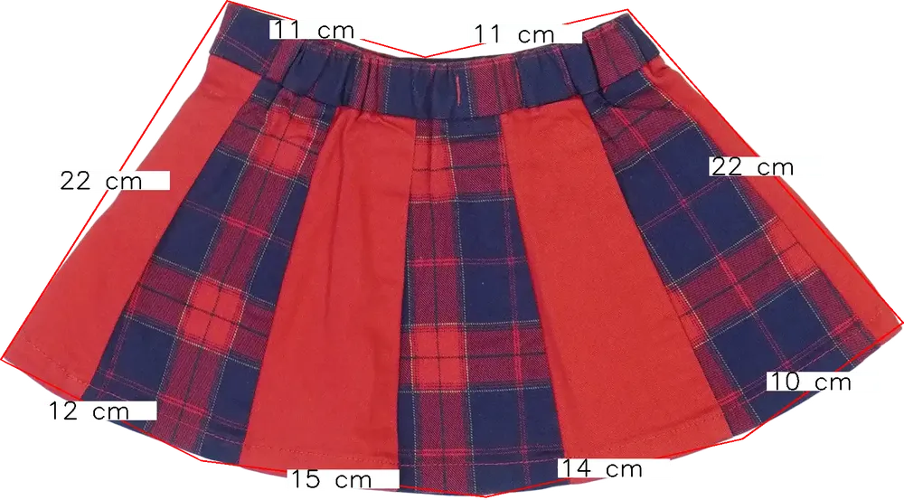 Piros Benetton Szoknya EU 80 / UK 9-12 hónap / US 12 hónap