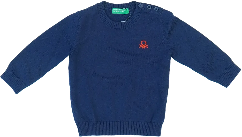 Kék Benetton Kötött pulcsi EU 74 / UK 6-9 hónap / US 6-9 hónap