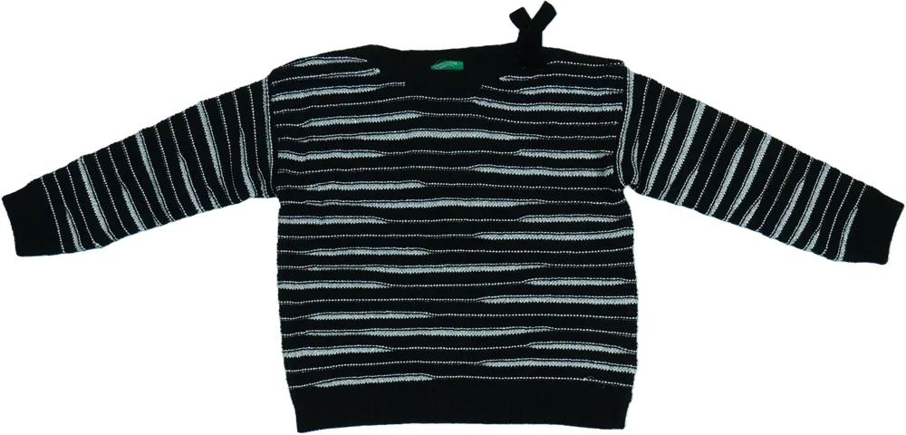 Fekete Benetton Kötött pulcsi EU 122 / UK 7 év / US 7 év/M