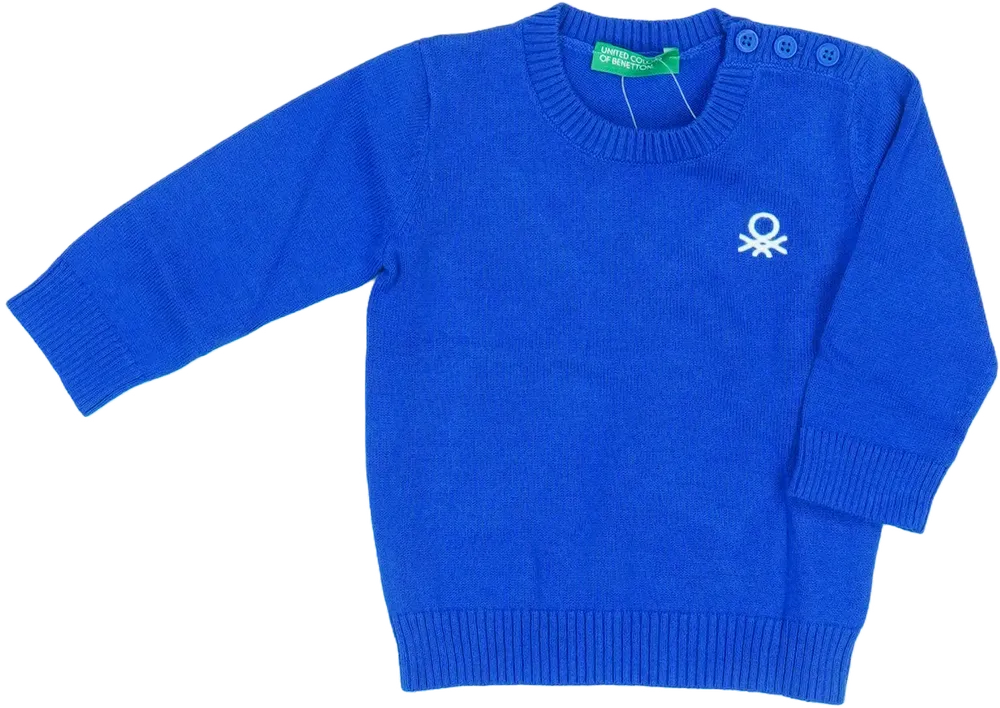 Kék Benetton Pulóver EU 68 / UK 3-6 hónap / US 3-6 hónap