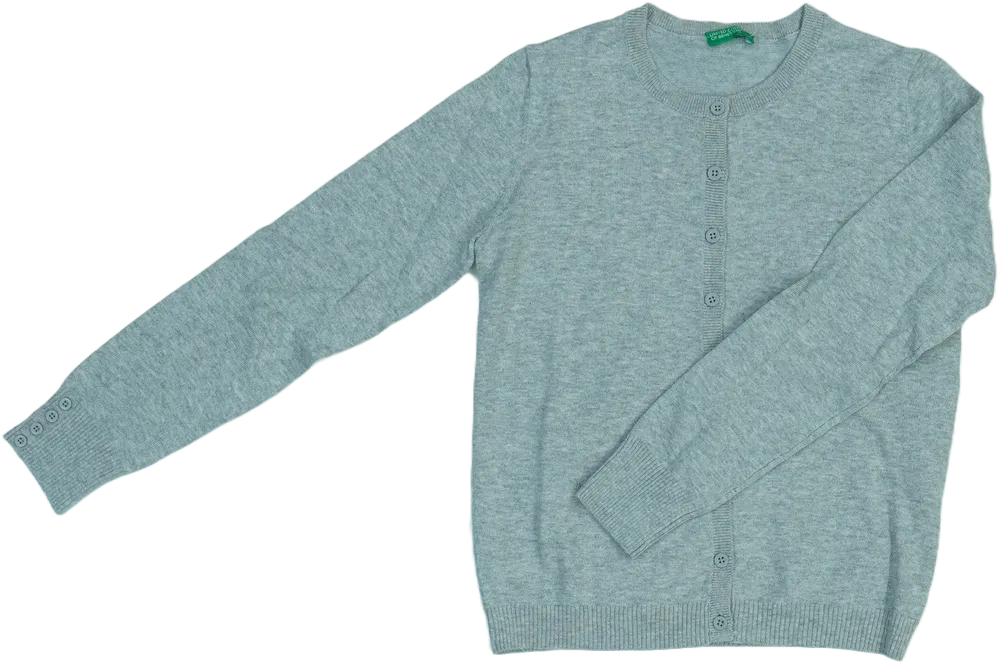 Szürke Benetton Kardigán EU 134 / UK 9 év / US 9 év/L