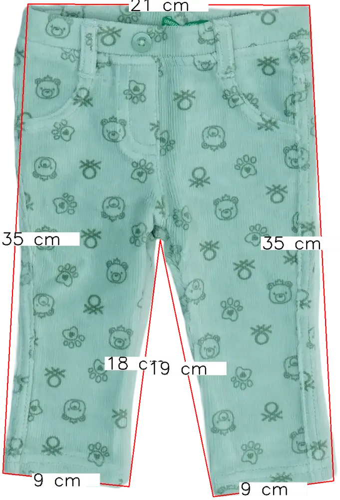 Zöld Benetton Hosszúnadrág EU 68 / UK 3-6 hónap / US 3-6 hónap