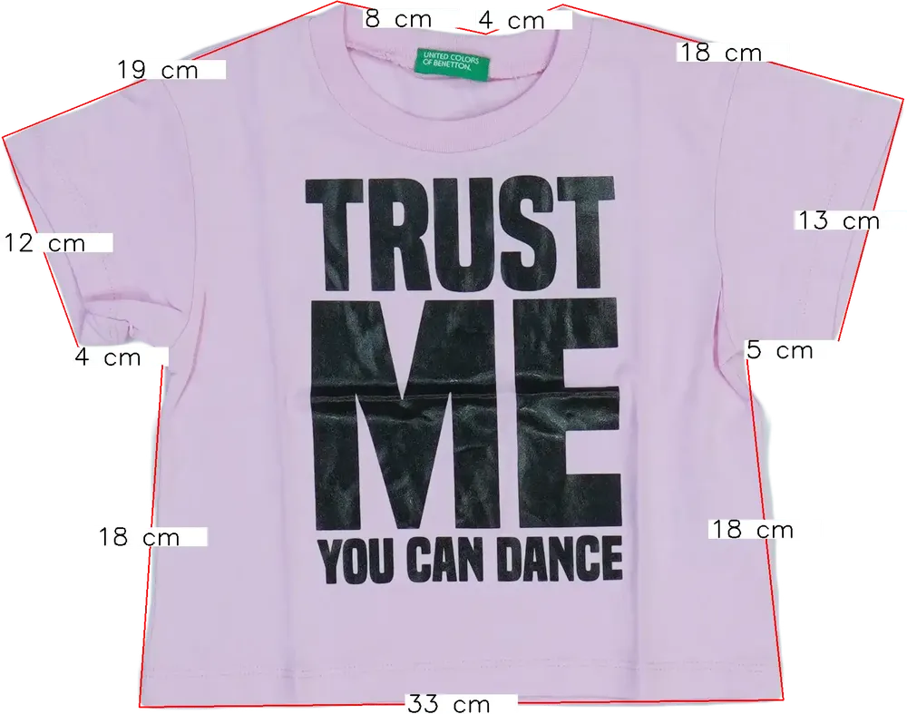 Rózsaszín Benetton Póló EU 92 / UK 2 év / US 2T