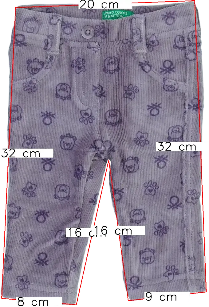 Lila Benetton Hosszúnadrág EU 68 / UK 3-6 hónap / US 3-6 hónap