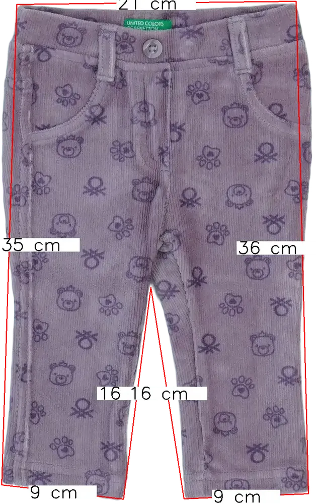 Lila Benetton Hosszúnadrág EU 74 / UK 6-9 hónap / US 6-9 hónap