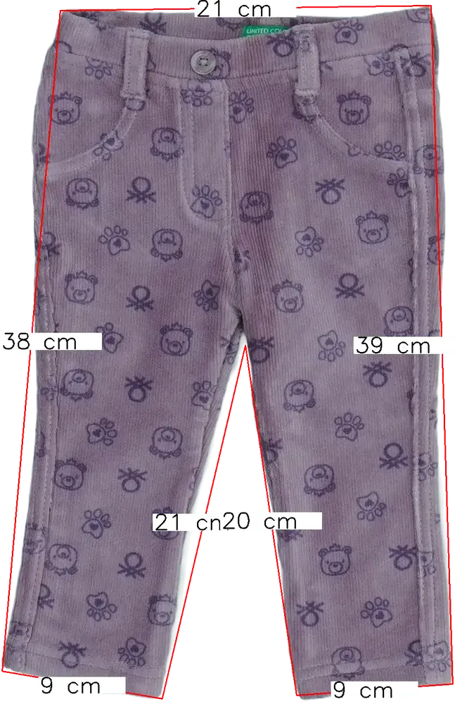 Lila Benetton Hosszúnadrág EU 80 / UK 9-12 hónap / US 12 hónap