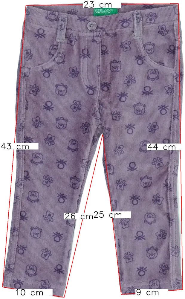 Lila Benetton Hosszúnadrág EU 86 / UK 12-18 hónap / US 18 hónap