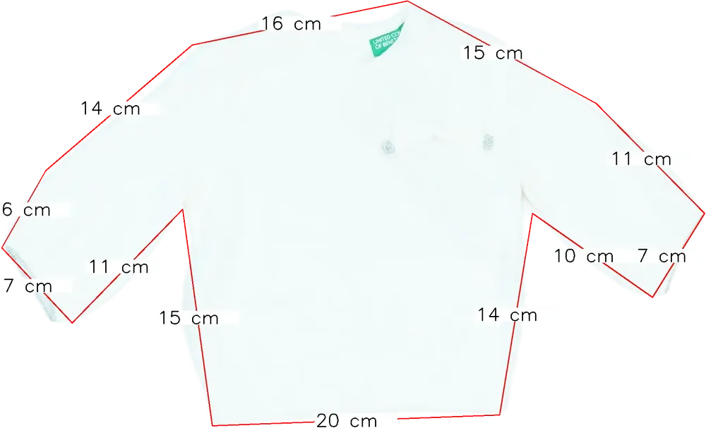 Fehér Benetton Pulóver EU 68 / UK 3-6 hónap / US 3-6 hónap