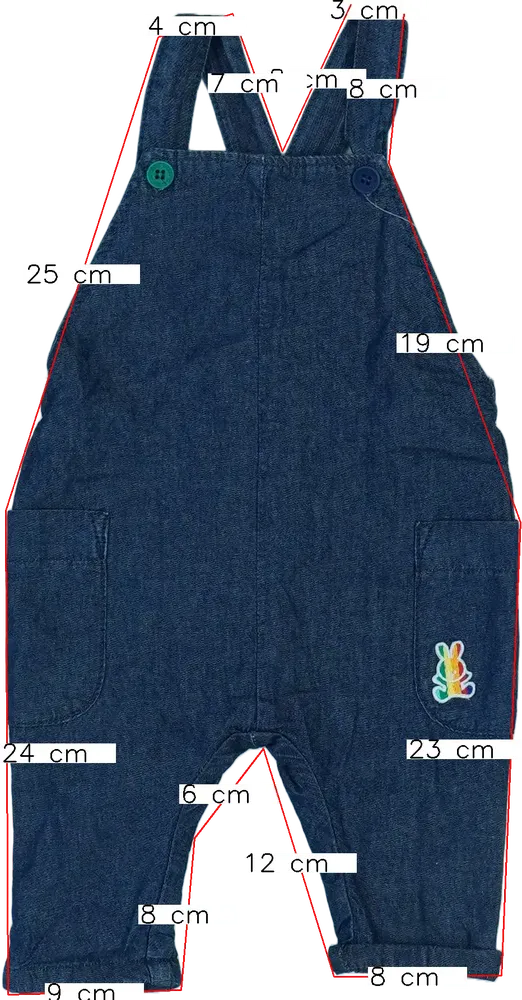 Kék Benetton Kantáros hosszú / rövidnadrág EU 62 / UK 0-3 hónap / US 0-3 hónap