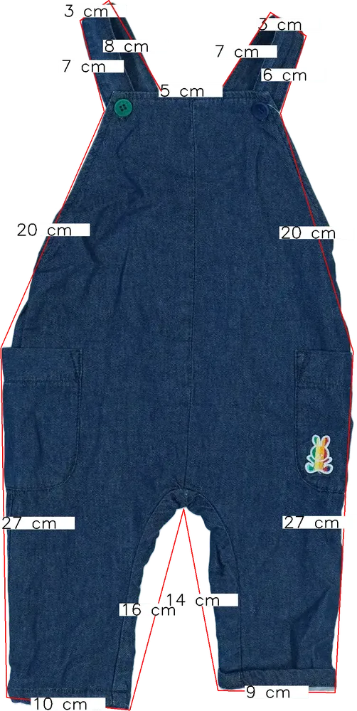 Kék Benetton Kantáros hosszú / rövidnadrág EU 68 / UK 3-6 hónap / US 3-6 hónap