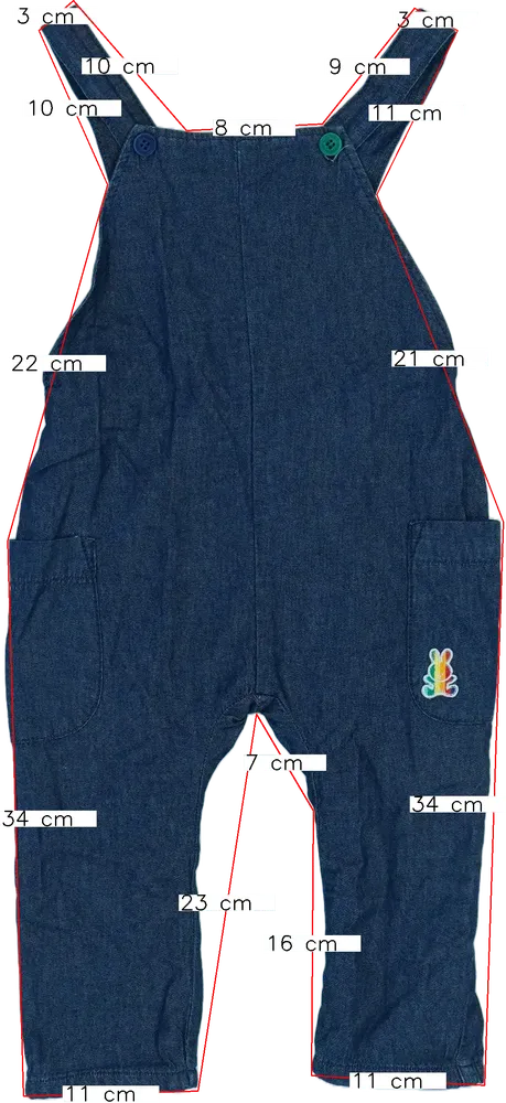 Kék Benetton Kantáros hosszú / rövidnadrág EU 80 / UK 9-12 hónap / US 12 hónap