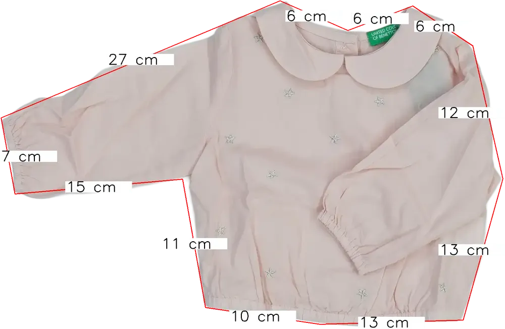 Rózsaszín Benetton Blúz EU 68 / UK 3-6 hónap / US 3-6 hónap