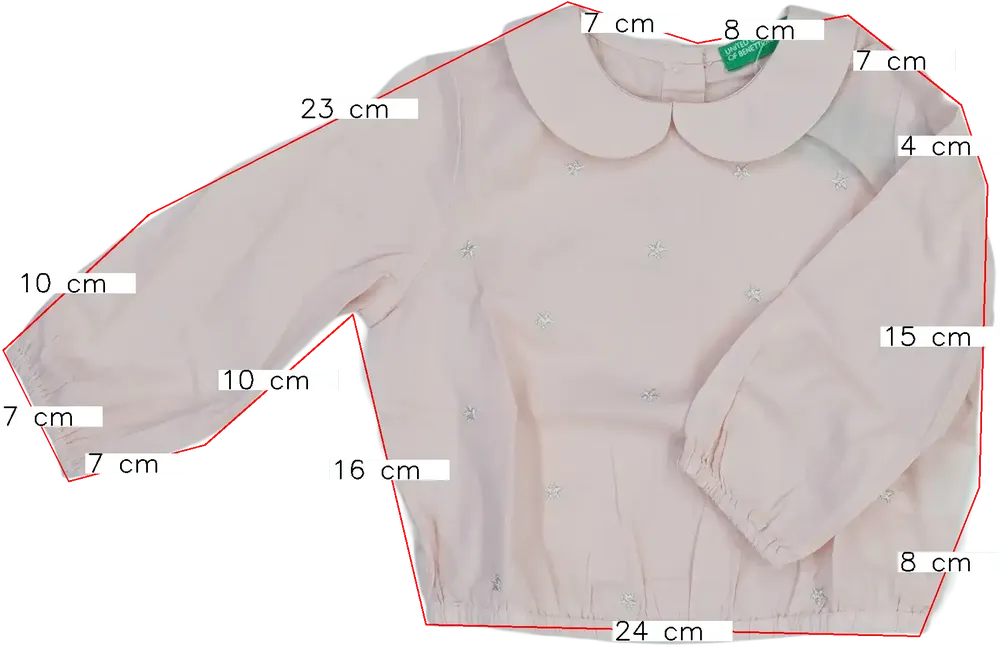 Rózsaszín Benetton Blúz EU 80 / UK 9-12 hónap / US 12 hónap