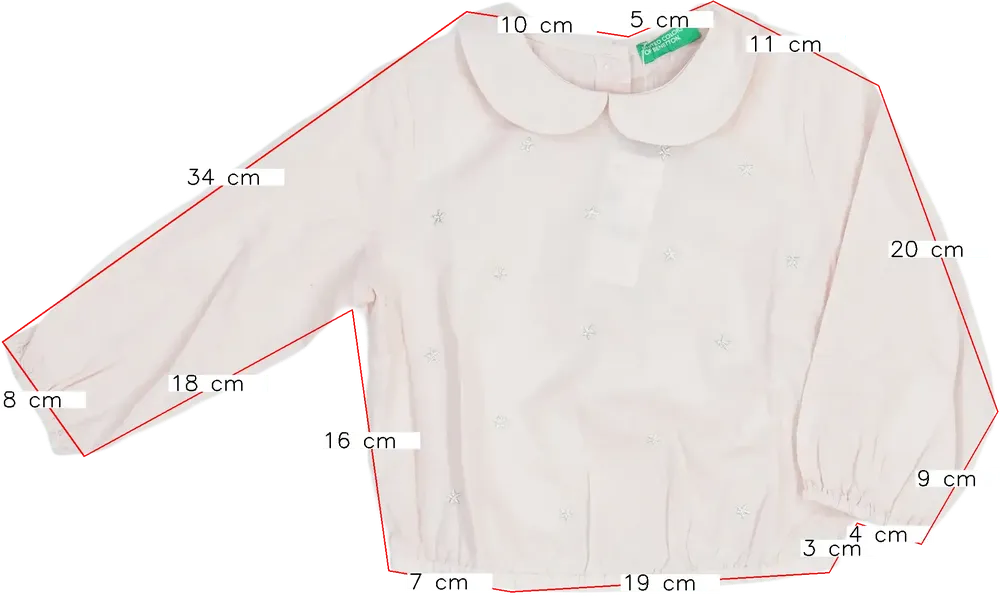Rózsaszín Benetton Blúz EU 86 / UK 12-18 hónap / US 18 hónap