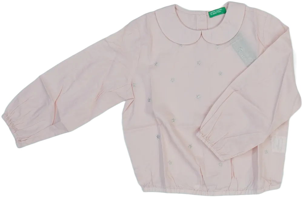 Rózsaszín Benetton Blúz EU 104 / UK 4 év / US 4T/XS