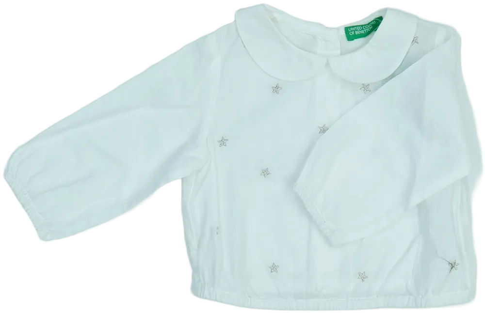 Fehér Benetton Blúz EU 68 / UK 3-6 hónap / US 3-6 hónap