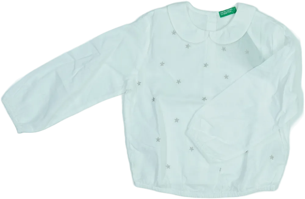 Fehér Benetton Blúz EU 104 / UK 4 év / US 4T/XS