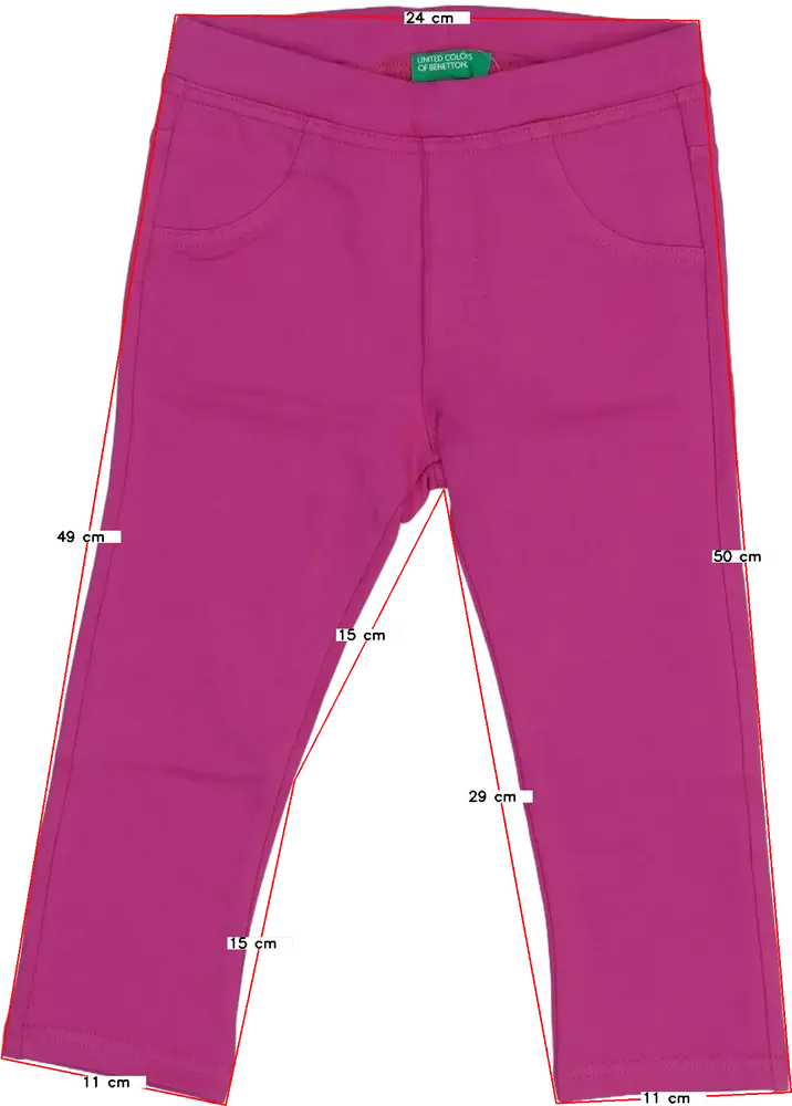 Rózsaszín Benetton Leggings EU 92 / UK 2 év / US 2T