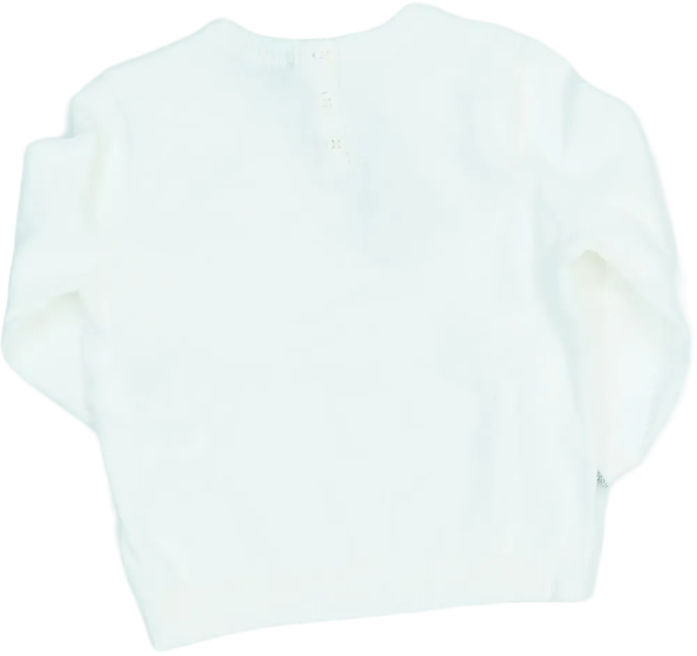 Fehér Benetton Pulóver EU 80 / UK 9-12 hónap / US 12 hónap