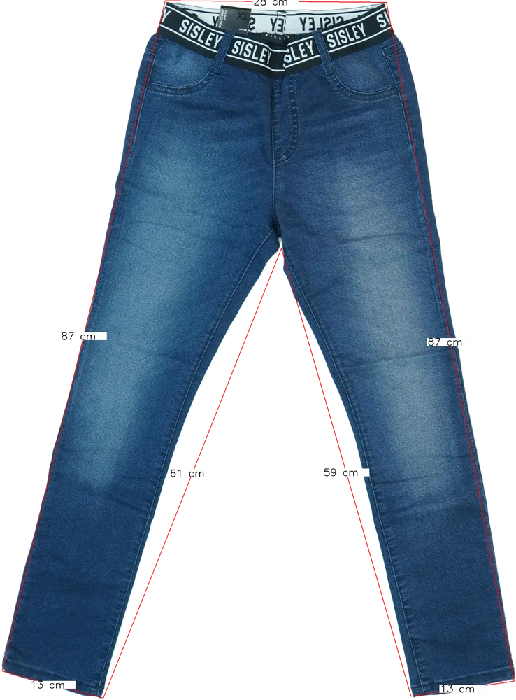 Kék Sisley Farmernadrág EU 146 / UK 11 év / US 12 év/L