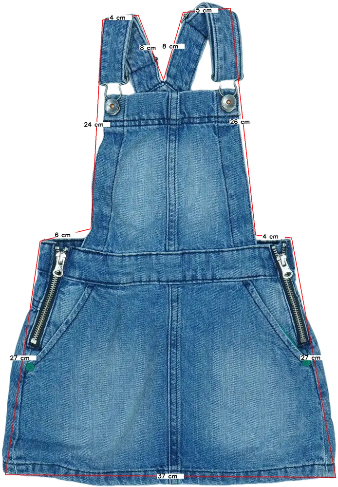 Kék Benetton Kantáros szoknya EU 110 / UK 5 év / US 5 év/XS