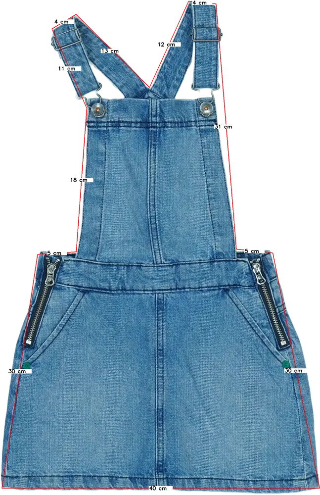 Kék Benetton Kantáros szoknya EU 122 / UK 7 év / US 7 év/M