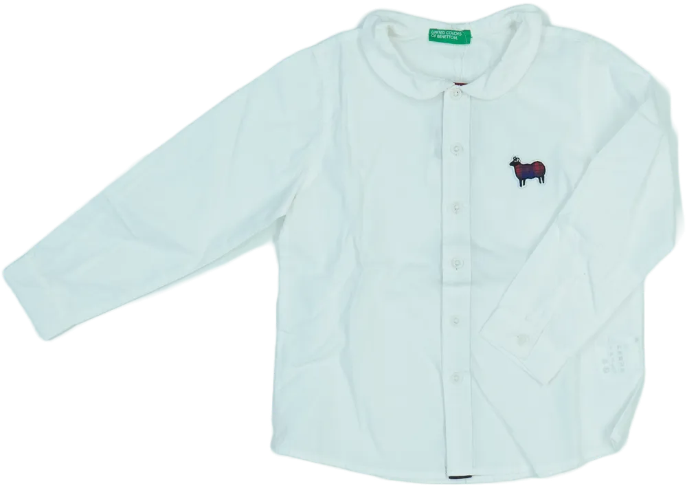 Fehér Benetton Blúz EU 98 / UK 3 év / US 3T