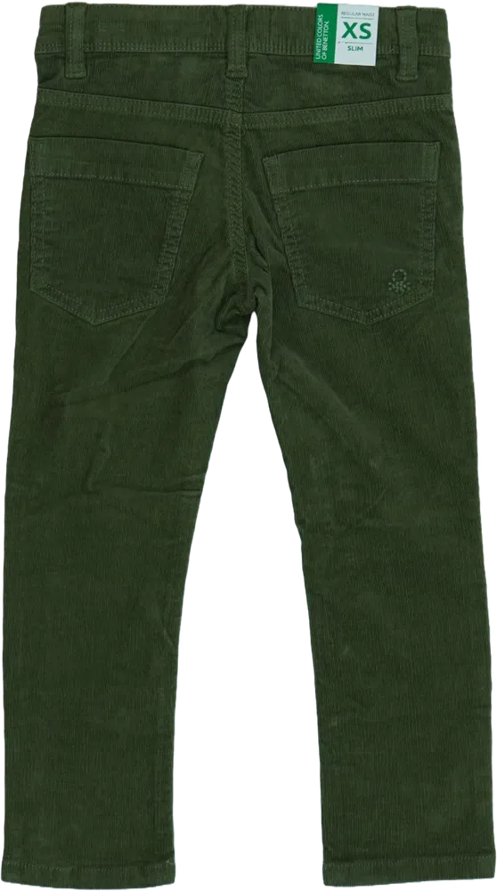 Zöld Benetton Hosszúnadrág EU 110 / UK 5 év / US 5 év/XS