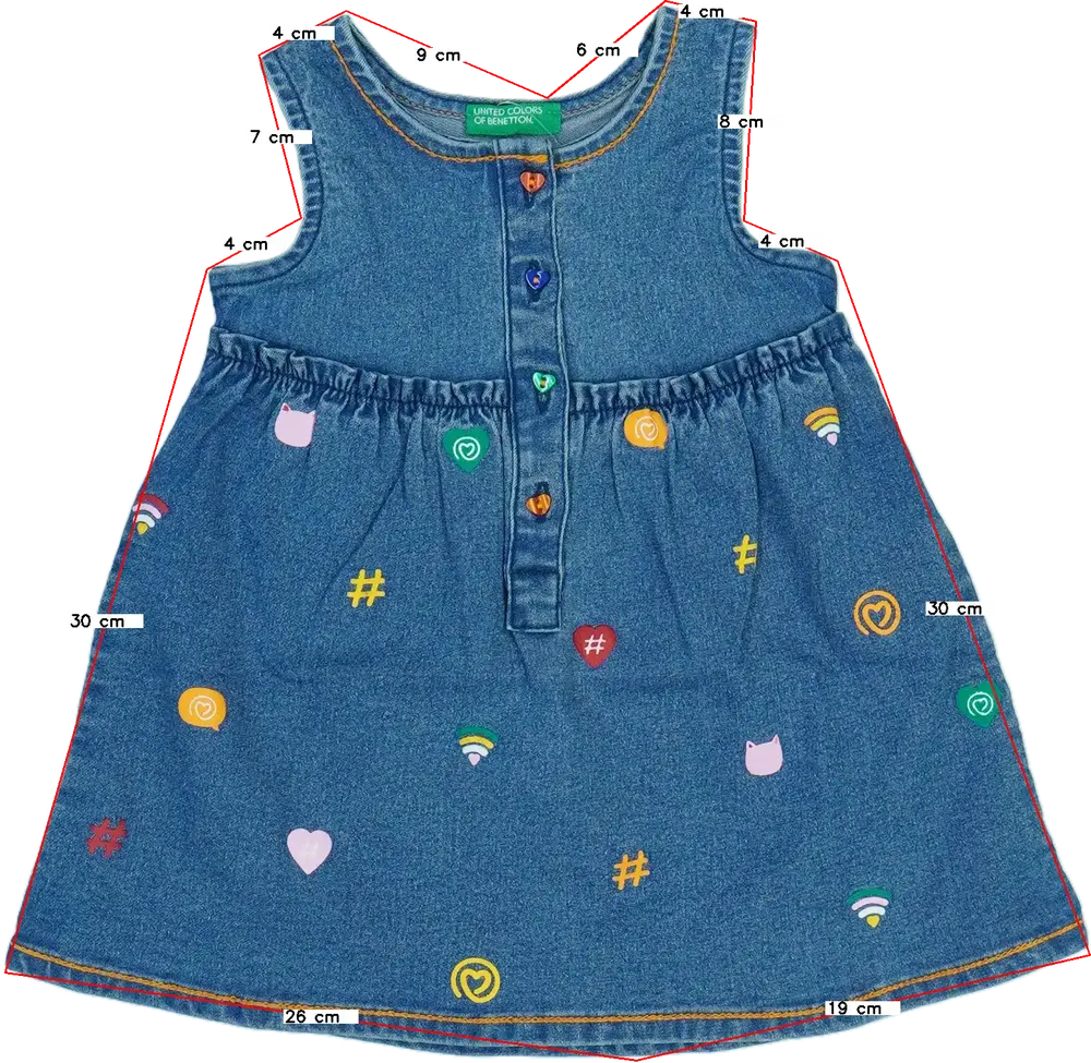Kék Benetton Ruha EU 80 / UK 9-12 hónap / US 12 hónap