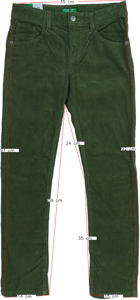 Zöld Benetton Hosszúnadrág EU 146 / UK 11 év / US 12 év/L