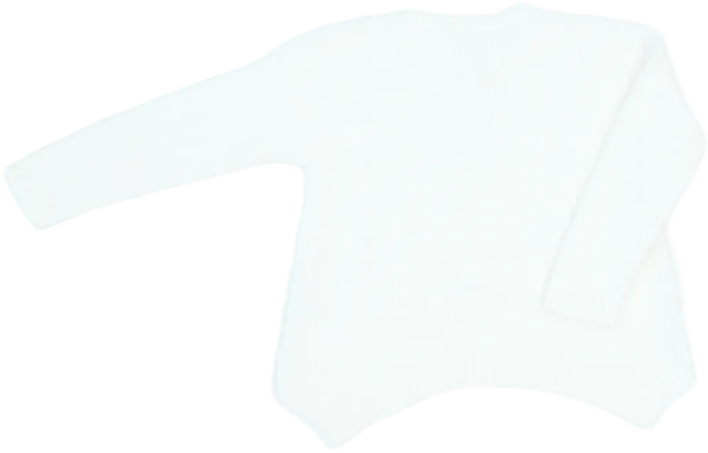 Fehér Benetton Kötött pulcsi EU 122 / UK 7 év / US 7 év/M