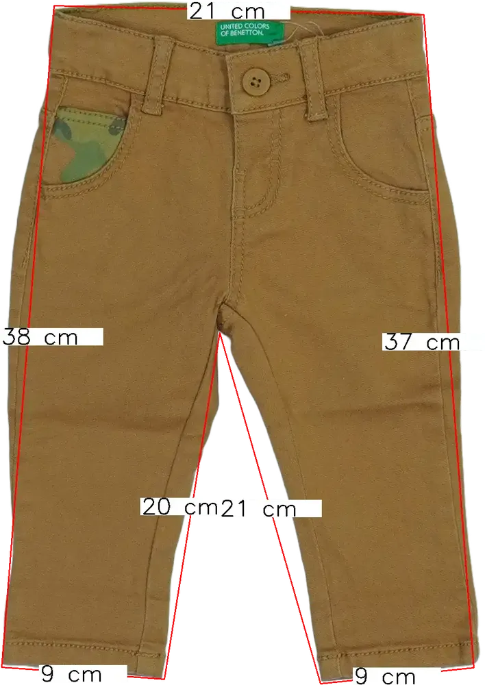 Barna Benetton Hosszúnadrág EU 68 / UK 3-6 hónap / US 3-6 hónap