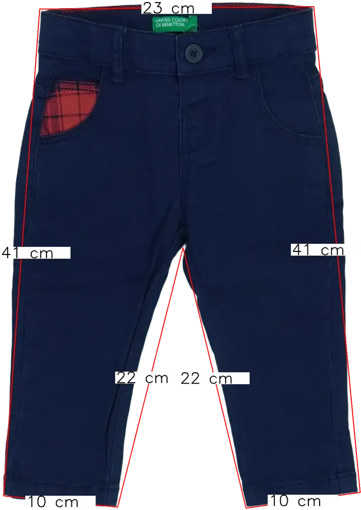 Kék Benetton Farmernadrág EU 74 / UK 6-9 hónap / US 6-9 hónap