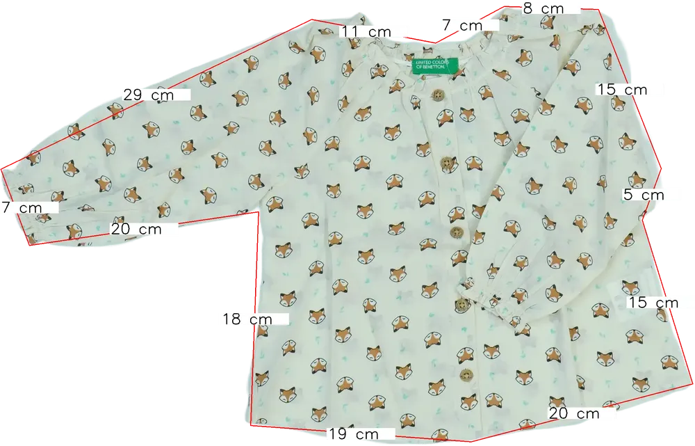 Barna Benetton Blúz EU 86 / UK 12-18 hónap / US 18 hónap