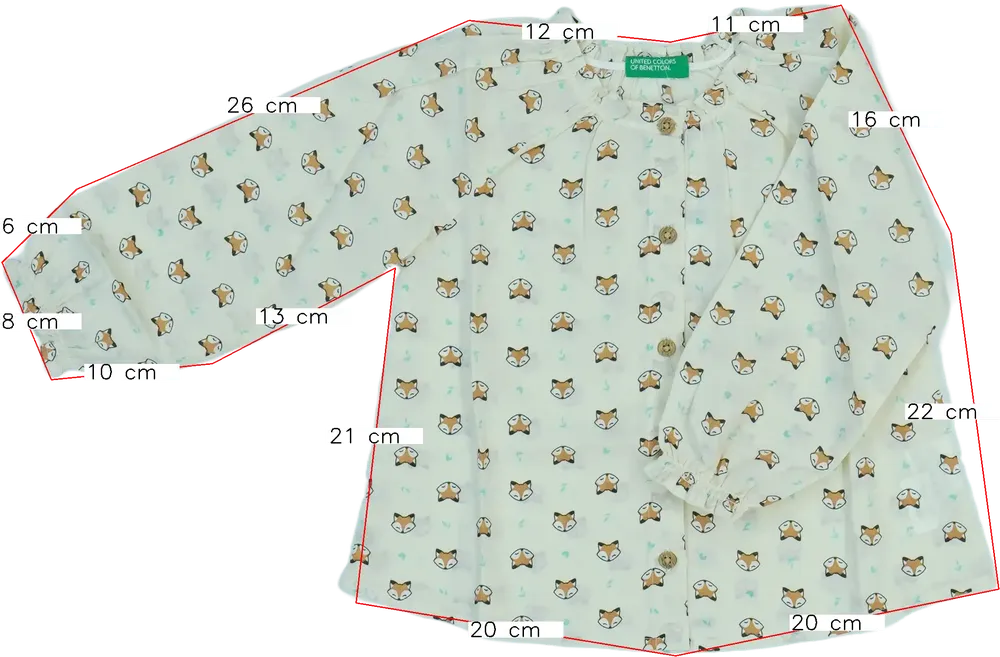 Barna Benetton Blúz EU 92 / UK 2 év / US 2T