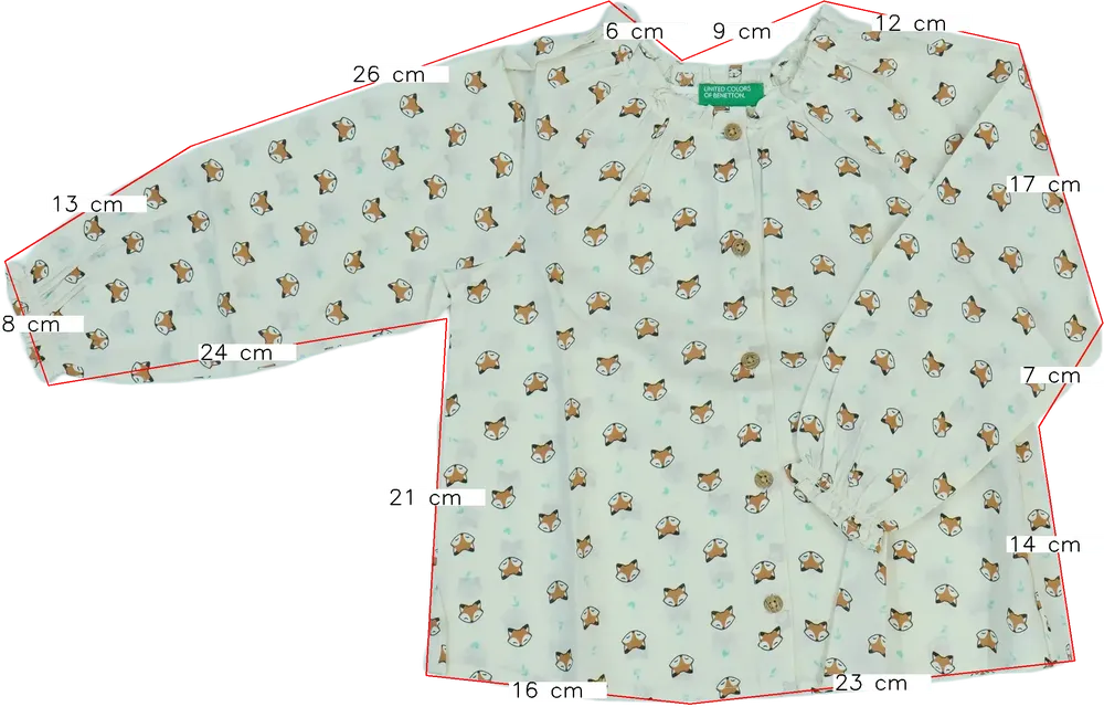 Barna Benetton Blúz EU 98 / UK 3 év / US 3T