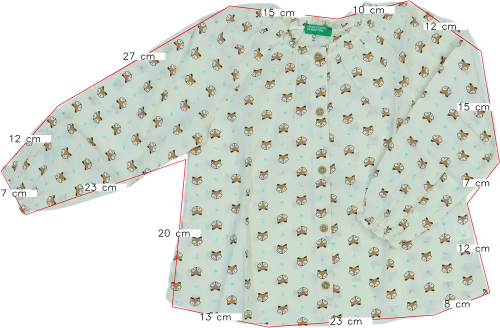 Barna Benetton Blúz EU 104 / UK 4 év / US 4T/XS