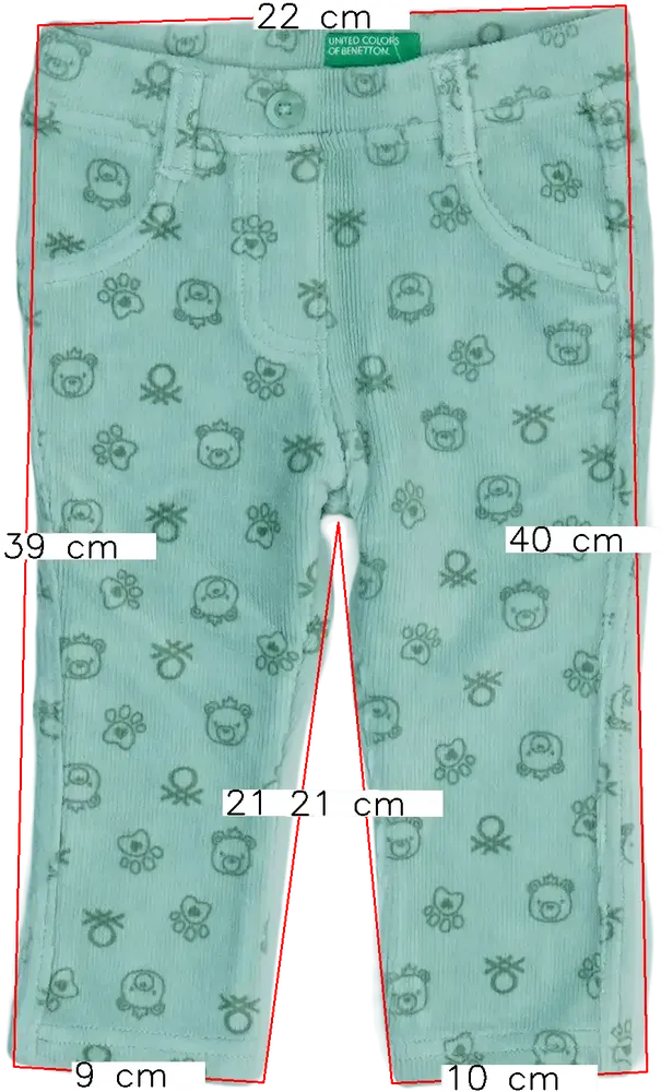 Zöld Benetton Hosszúnadrág EU 74 / UK 6-9 hónap / US 6-9 hónap