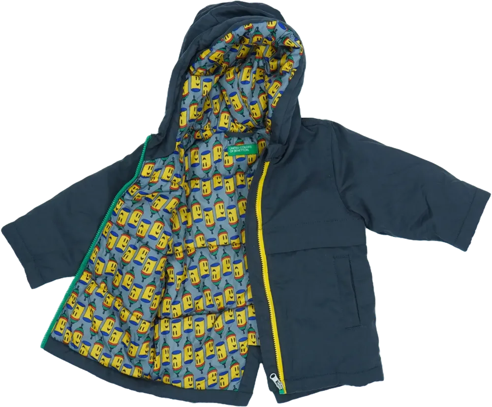 Szürke Benetton Átmeneti kabát EU 62 / UK 0-3 hónap / US 0-3 hónap