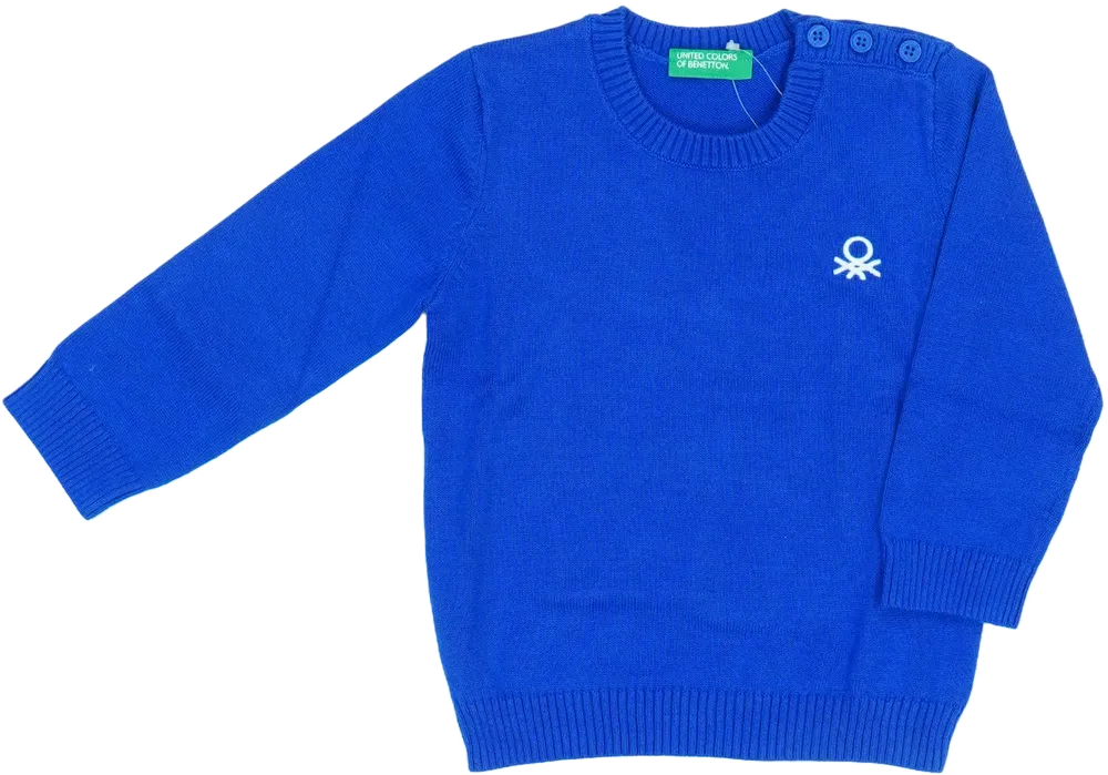 Kék Benetton Pulóver EU 74 / UK 6-9 hónap / US 6-9 hónap