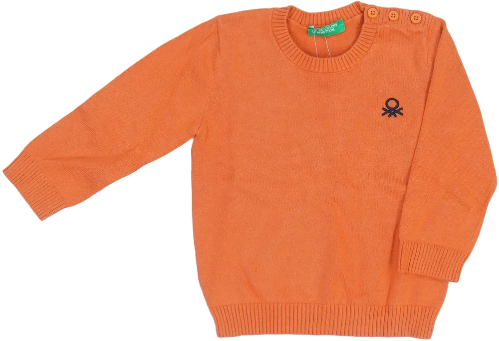 Sárga (narancs) Benetton Pulóver EU 80 / UK 9-12 hónap / US 12 hónap